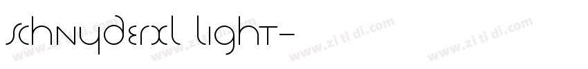 schnyderXL Light字体转换
